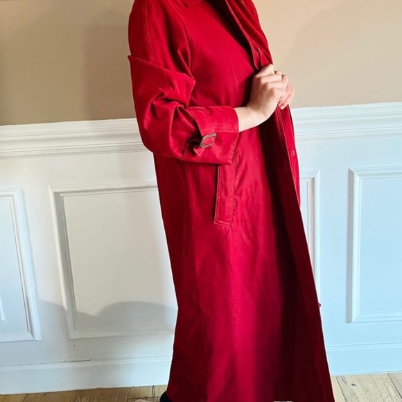 Burberry Vintage Red Trench Coat